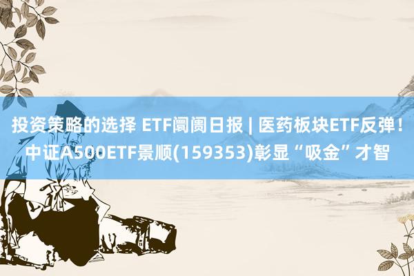 投资策略的选择 ETF阛阓日报 | 医药板块ETF反弹！中证A500ETF景顺(159353)彰显“吸金”才智