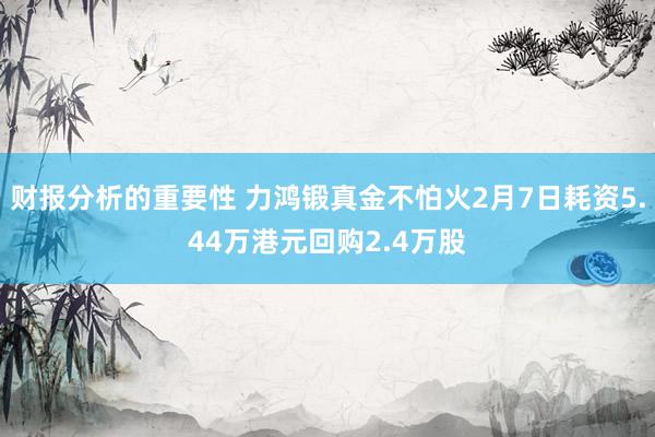 财报分析的重要性 力鸿锻真金不怕火2月7日耗资5.44万港元回购2.4万股