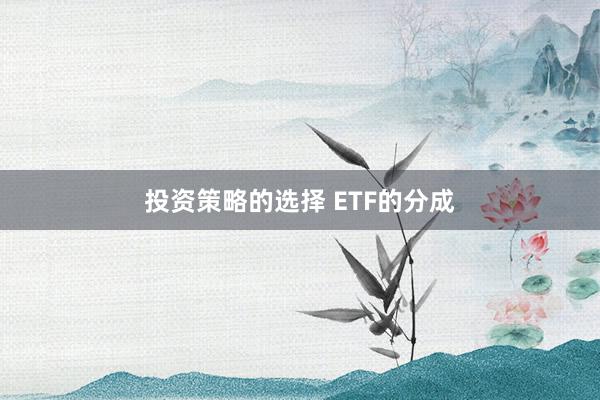 投资策略的选择 ETF的分成