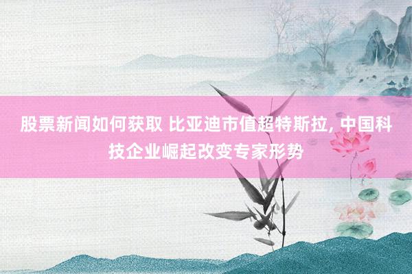 股票新闻如何获取 比亚迪市值超特斯拉, 中国科技企业崛起改变专家形势